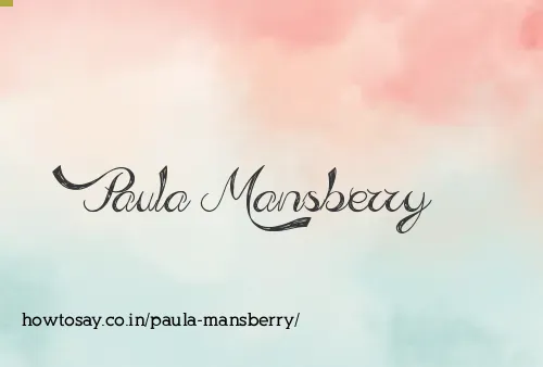 Paula Mansberry