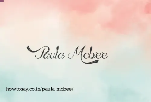 Paula Mcbee