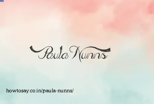 Paula Nunns