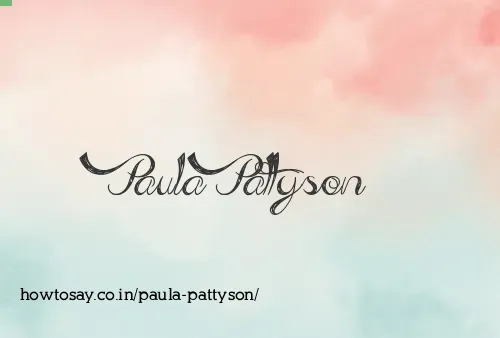 Paula Pattyson