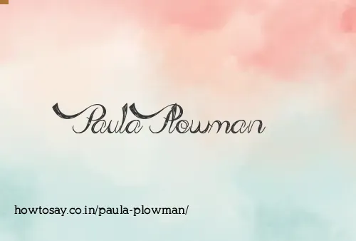Paula Plowman