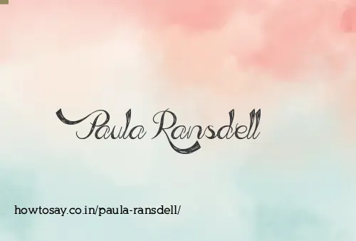 Paula Ransdell