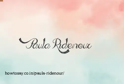 Paula Ridenour