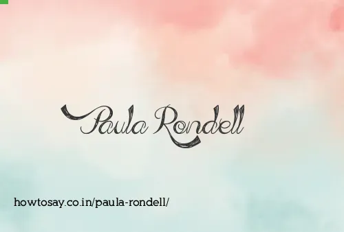 Paula Rondell