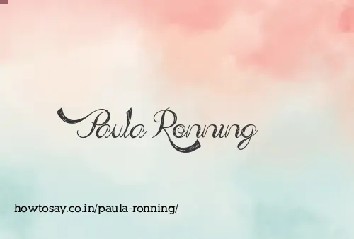 Paula Ronning