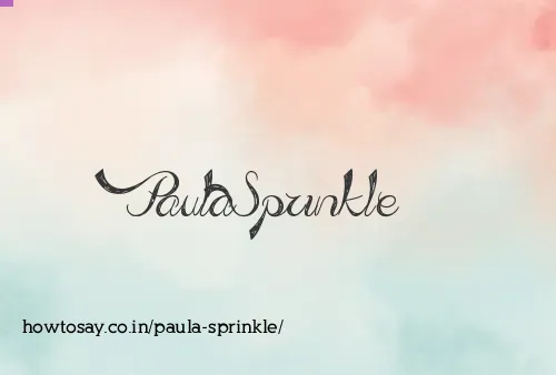 Paula Sprinkle