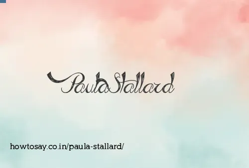 Paula Stallard