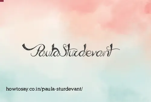Paula Sturdevant
