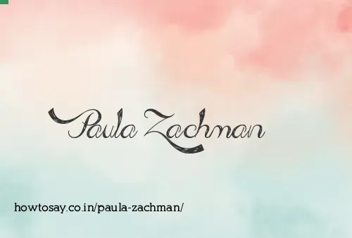 Paula Zachman