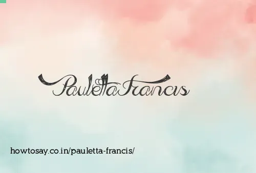 Pauletta Francis