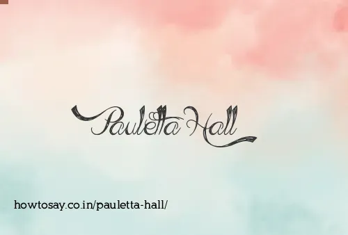 Pauletta Hall