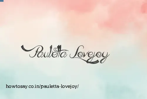 Pauletta Lovejoy