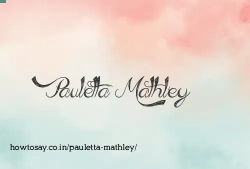 Pauletta Mathley