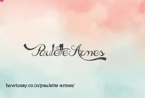 Paulette Armes