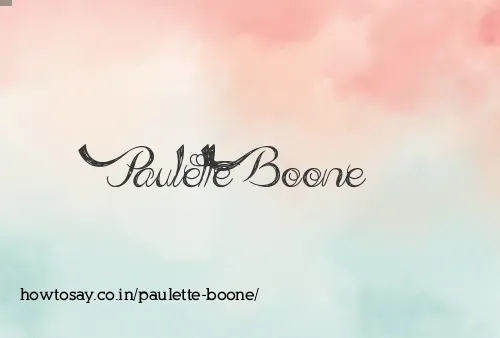 Paulette Boone