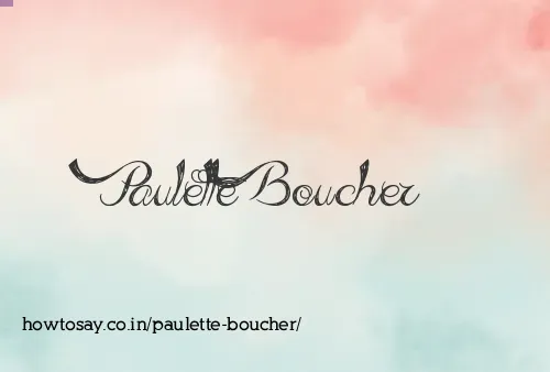 Paulette Boucher