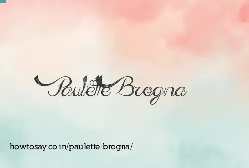 Paulette Brogna