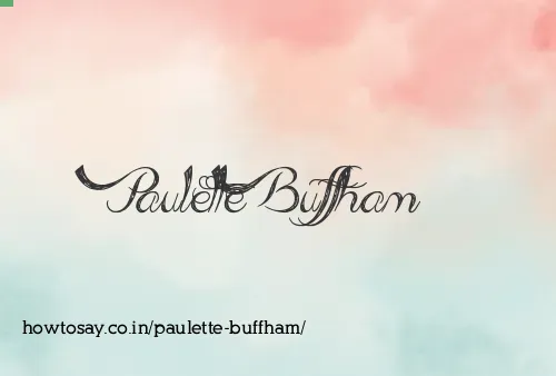 Paulette Buffham