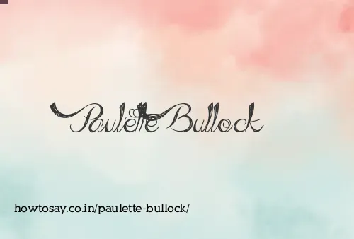 Paulette Bullock