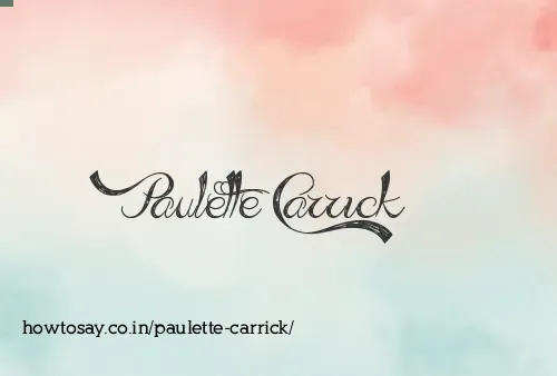 Paulette Carrick