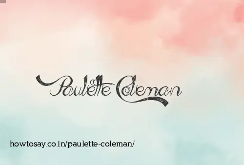 Paulette Coleman