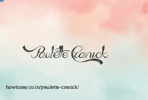 Paulette Cranick