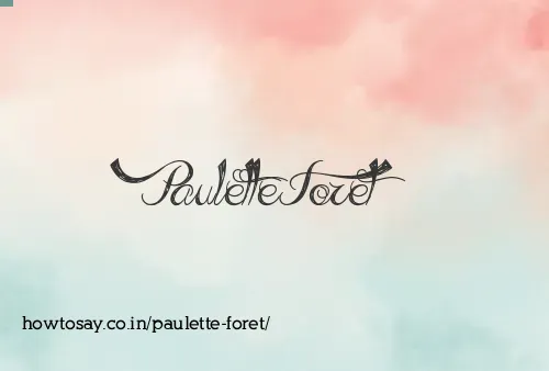 Paulette Foret