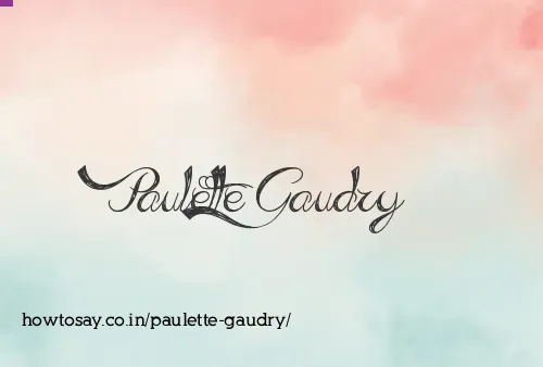 Paulette Gaudry