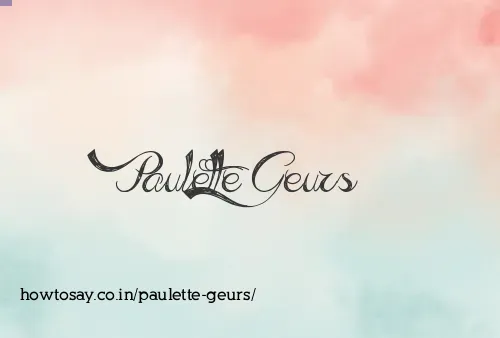Paulette Geurs