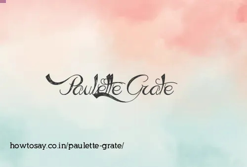 Paulette Grate