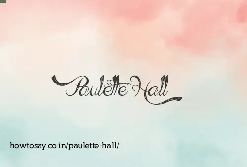 Paulette Hall