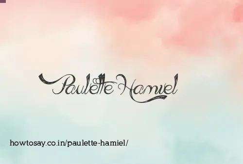 Paulette Hamiel