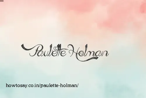 Paulette Holman