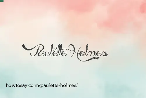 Paulette Holmes