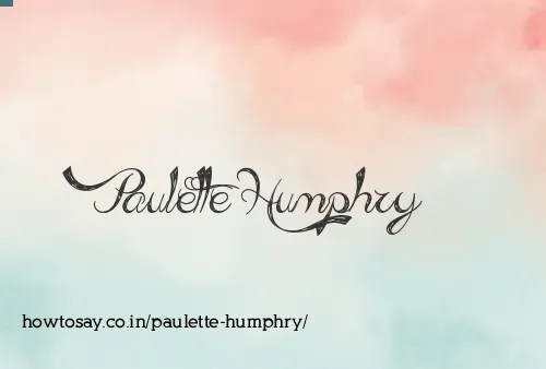 Paulette Humphry
