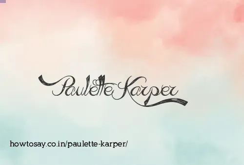 Paulette Karper