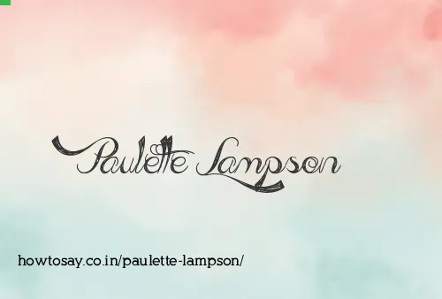 Paulette Lampson