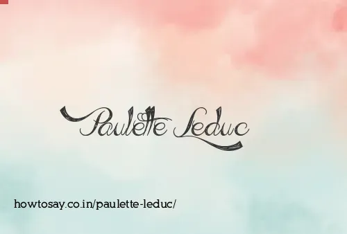 Paulette Leduc