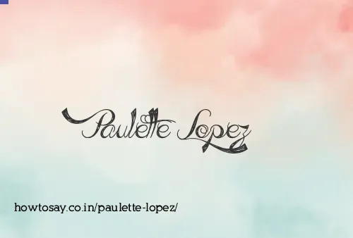 Paulette Lopez