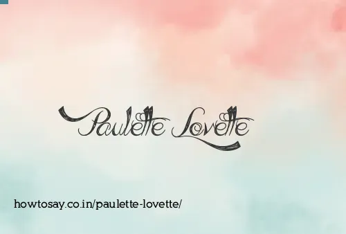 Paulette Lovette
