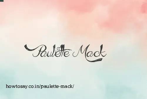 Paulette Mack
