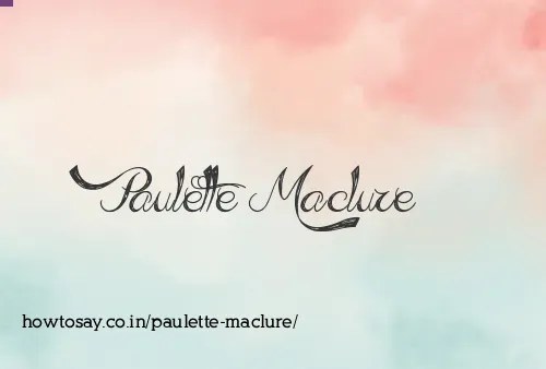 Paulette Maclure