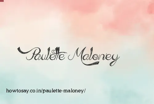 Paulette Maloney