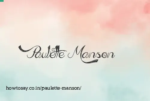 Paulette Manson