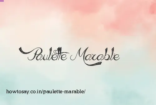 Paulette Marable