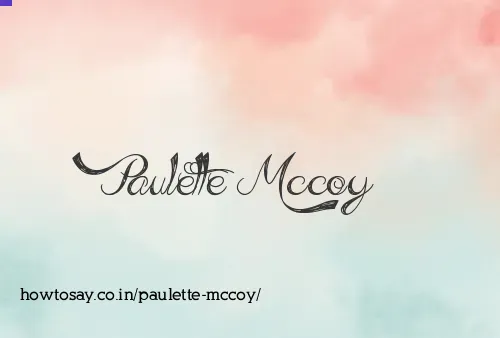 Paulette Mccoy