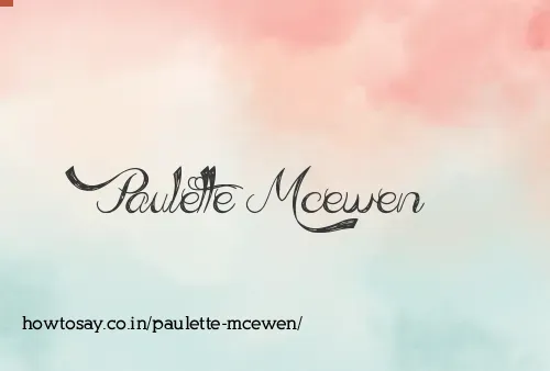 Paulette Mcewen