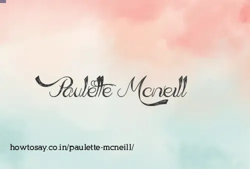 Paulette Mcneill