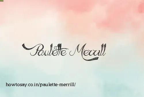 Paulette Merrill