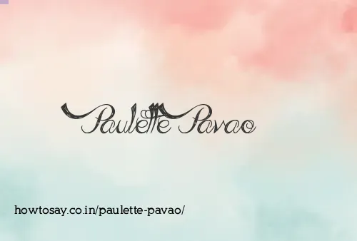 Paulette Pavao